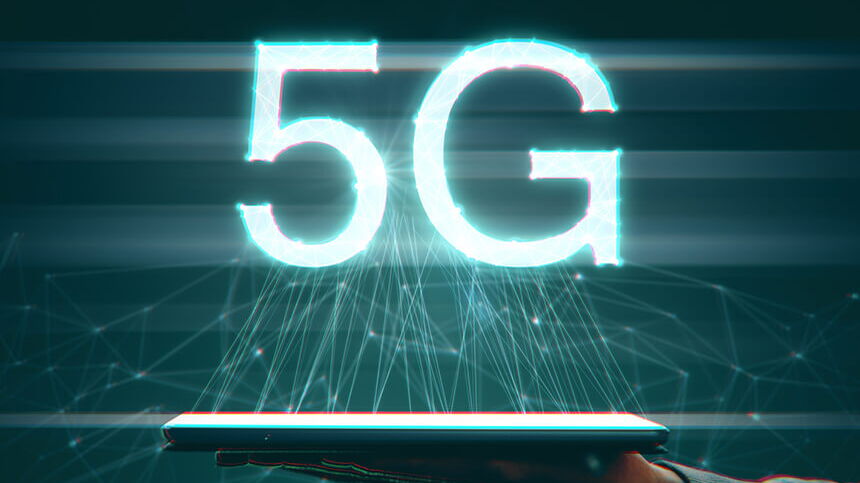 Tablet mit 5G Schriftzug