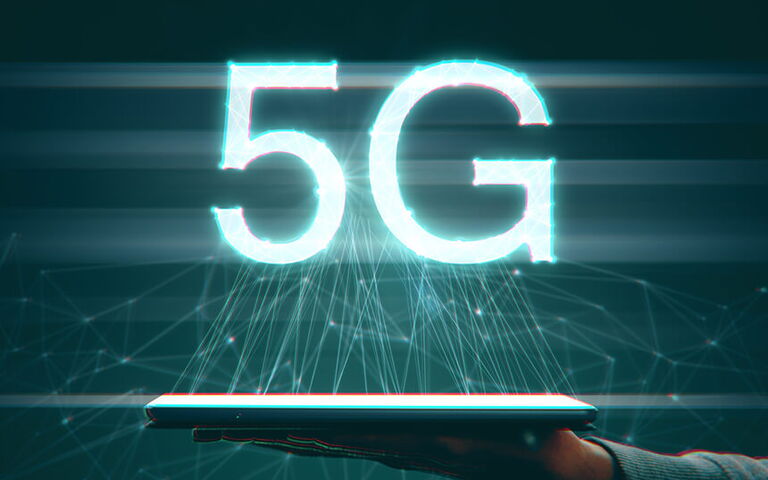 Tablet mit 5G Schriftzug
